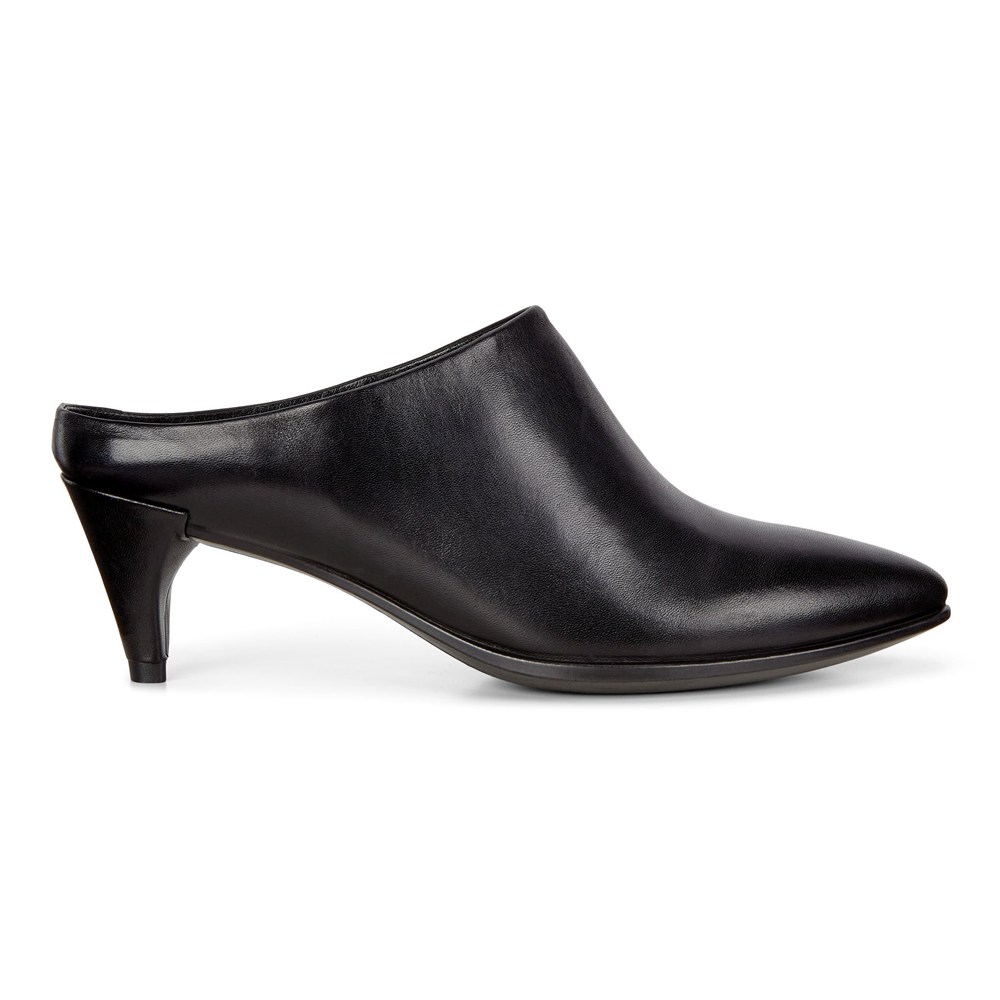 ECCO Womens Mules Black - Shape 45 Pointy Sleek - UTM-576014